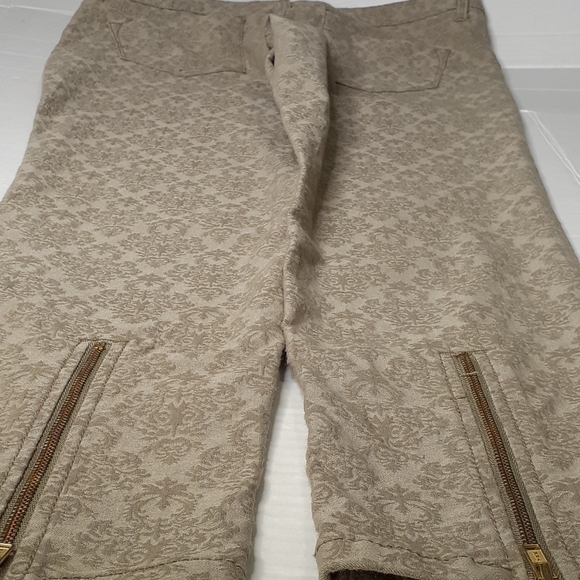 Mossimo Ankle Skinny Jeans Sz 12 Tan/Beige Design - Picture 10 of 15